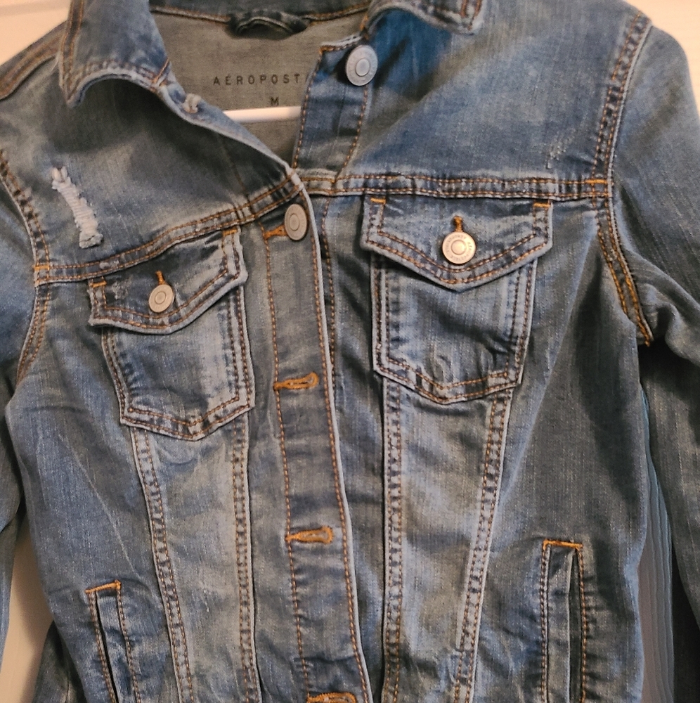 Aeropostale Jean Jacket Long Sleeves size Medium